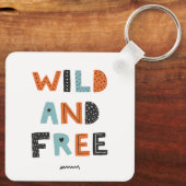 Wild en vrij | Doodle Letters Sleutelhanger (Achterkant)