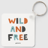 Wild en vrij | Doodle Letters Sleutelhanger (Achterkant)