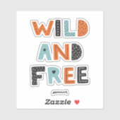 Wild en vrij | Doodle Letters Sticker (Vel)
