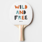 Wild en vrij | Doodle Letters Tafeltennisbatje (Voorkant)