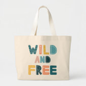 Wild en vrij grote tote bag (Voorkant)