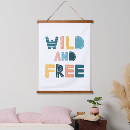 Wild en vrij hangend wandkleed (Slaapkamer)