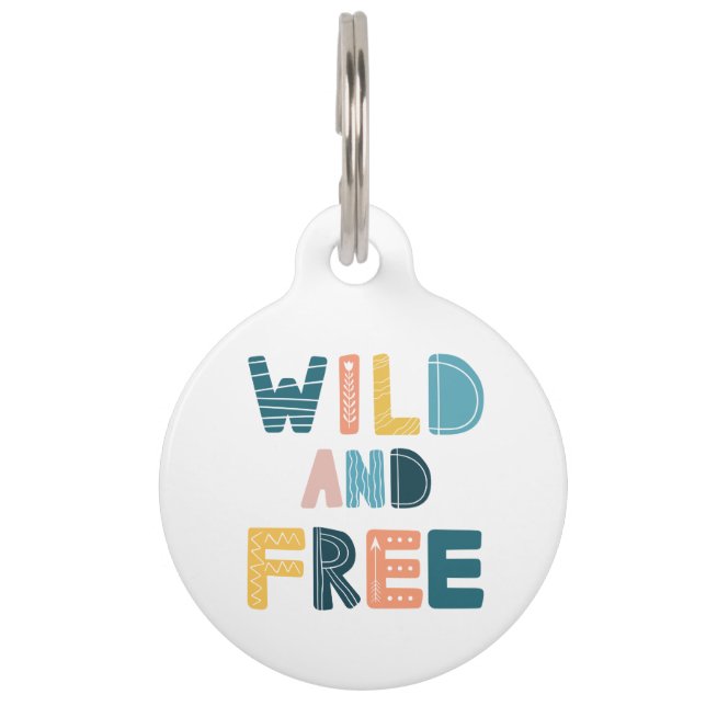 Wild en vrij huisdierpenning (Voorkant)