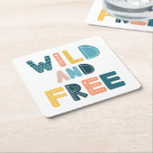 Wild en vrij kartonnen onderzetters (Schuin)