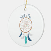 Wild en vrij keramisch ornament (Links)