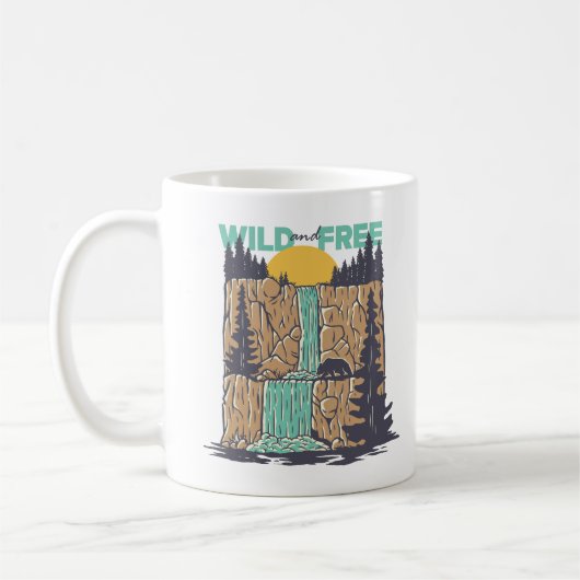 Wild en vrij koffiemok (Links)