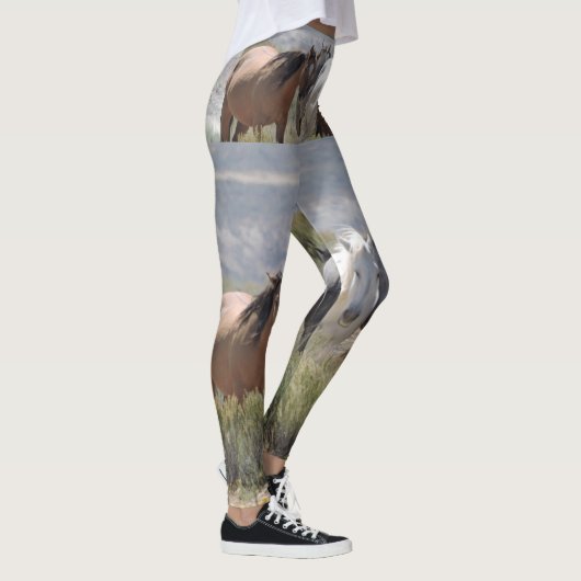 Wild en vrij lopen in zand wasbekken leggings (Rechts)