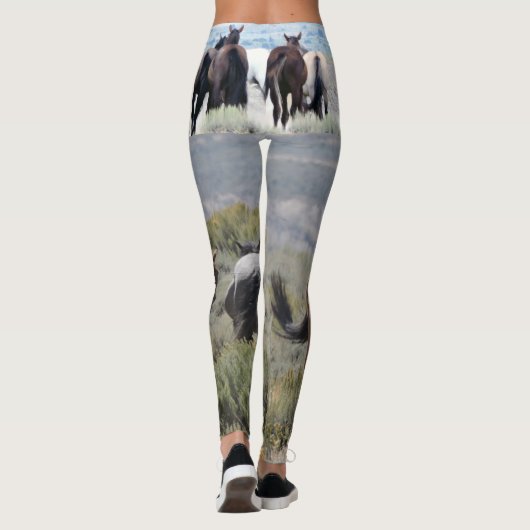 Wild en vrij lopen in zand wasbekken leggings (Achterkant)
