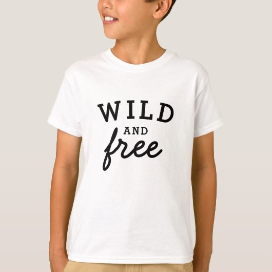 Wild en vrij | Modern minimalist Trendy Stylish T-shirt (Voorkant)