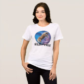 Wild en vrij - Mustang Tri-Blend Shirt (Voorkant volledig)