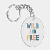 Wild en vrij sleutelhanger (Voorkant Links)