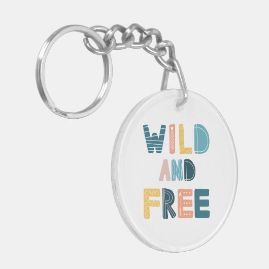 Wild en vrij sleutelhanger (Voorkant Links)