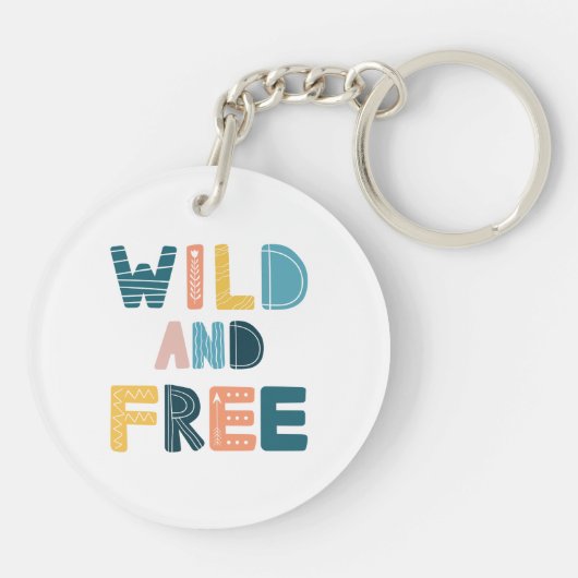 Wild en vrij sleutelhanger (Achterkant)