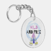 Wild en vrij sleutelhanger (Voorkant Links)