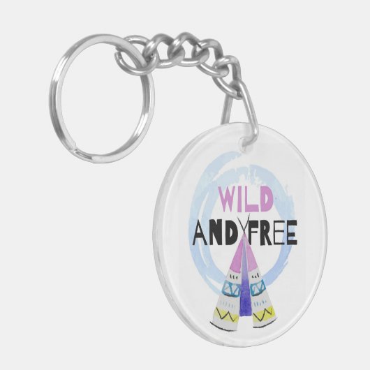 Wild en vrij sleutelhanger (Voorkant Links)