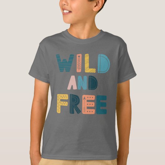 Wild en vrij t-shirt (Voorkant)