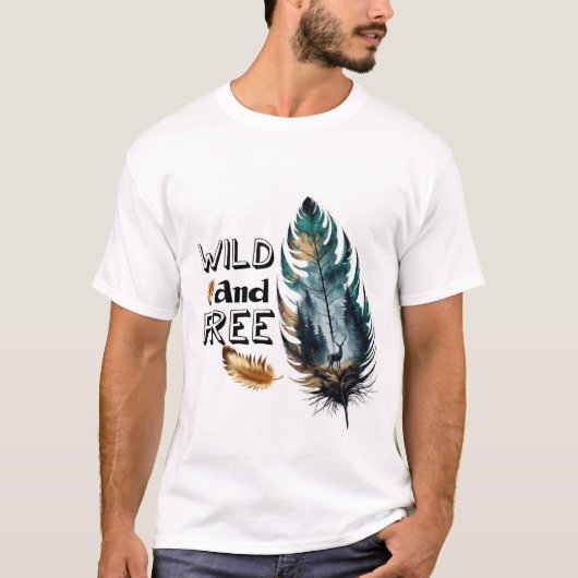 Wild en vrij t-shirt (Voorkant)