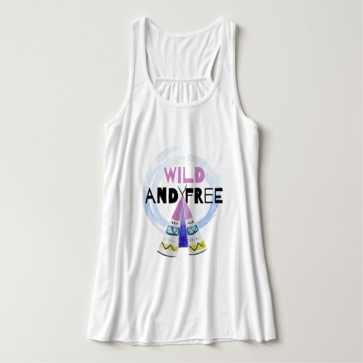 Wild en vrij tanktop (Design voorkant)