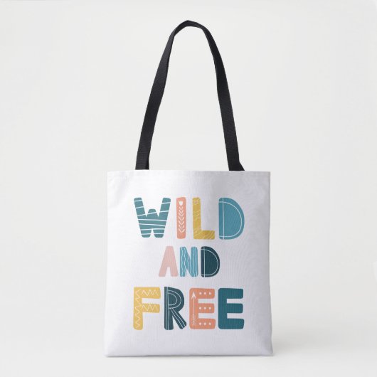 Wild en vrij tote bag (Voorkant)