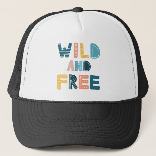 Wild en vrij trucker pet (Voorkant)