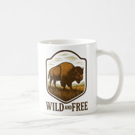 Wild en Vrij Vintage Bizon Kunstwerk Koffiemok
