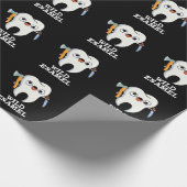 Wild Enamel Funny Wild Animal Tooth Pun Dark BG Cadeaupapier (Hoek)