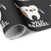 Wild Enamel Funny Wild Animal Tooth Pun Dark BG Cadeaupapier (Rol Hoek)