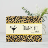 Wild & Exotic Leopard Print Patroon Dank je kaart (Staand voorkant)