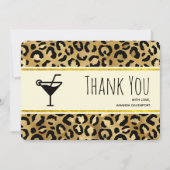 Wild & Exotic Leopard Print Patroon Dank je kaart (Voorkant)