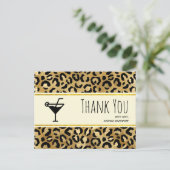 Wild & Exotic Leopard Print Patroon Dank u Post Briefkaart (Staand voorkant)