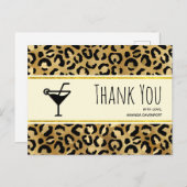 Wild & Exotic Leopard Print Patroon Dank u Post Briefkaart (Voorkant / Achterkant)