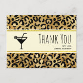 Wild & Exotic Leopard Print Patroon Dank u Post Briefkaart (Voorkant)