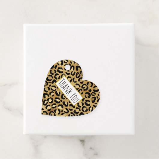 Wild & Exotic Leopard Print Patroon Hartelijk dank Bedankjes Labels (In situ)