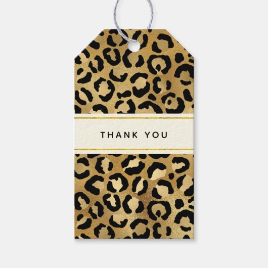 Wild & Exotic Leopard Print Patroon Hartelijk dank Cadeaulabel (Voorkant)