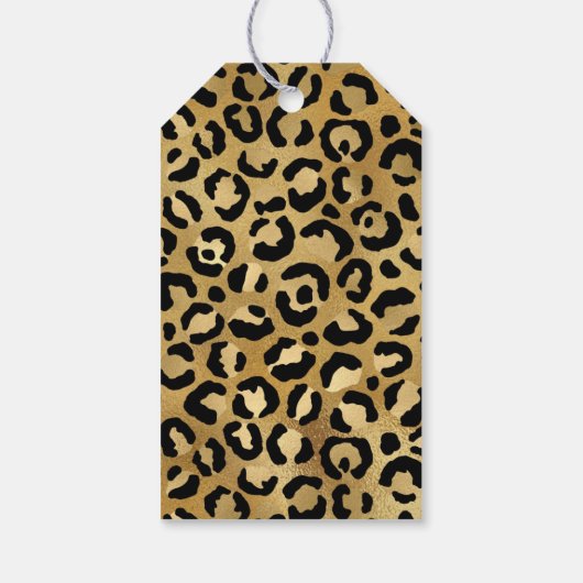 Wild & Exotic Leopard Print Patroon Hartelijk dank Cadeaulabel (Achterkant)