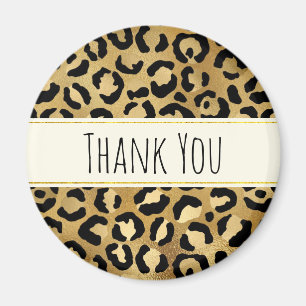 Wild & Exotic Leopard Print Patroon Hartelijk dank Magneet