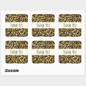 Wild & Exotic Leopard Print Patroon Hartelijk dank Vierkante Sticker (Vel)