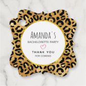 Wild & Exotic Leopard Print Pattern Bachelorette Bedankjes Labels (Voorkant)