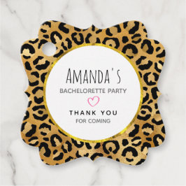 Wild & Exotic Leopard Print Pattern Bachelorette Bedankjes Labels