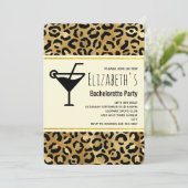 Wild & Exotic Leopard Print Pattern Bachelorette Kaart (Staand voorkant)