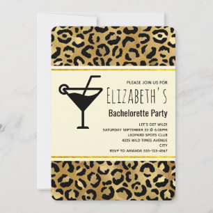 Wild & Exotic Leopard Print Pattern Bachelorette Kaart