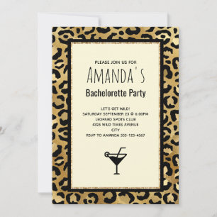Wild & Exotic Leopard Print Pattern Bachelorette Kaart