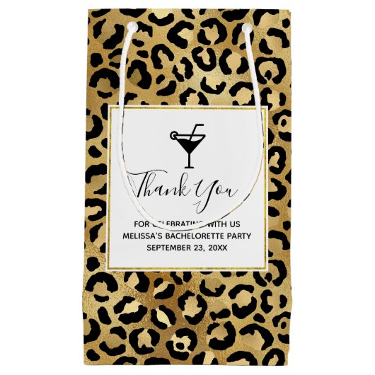 Wild & Exotic Leopard Print Pattern Bachelorette Klein Cadeauzakje (Voorkant)