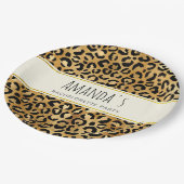 Wild & Exotic Leopard Print Pattern Bachelorette Papieren Bordje (Gekanteld)