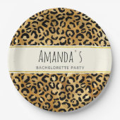 Wild & Exotic Leopard Print Pattern Bachelorette Papieren Bordje (Voorkant)