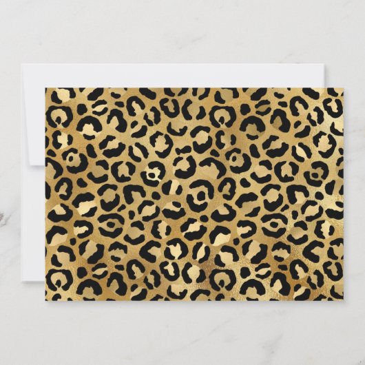 Wild & Exotic Leopard Print Pattern Bachelorette Save The Date (Achterkant)