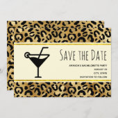 Wild & Exotic Leopard Print Pattern Bachelorette Save The Date (Voorkant / Achterkant)