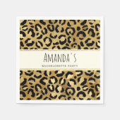 Wild & Exotic Leopard Print Pattern Bachelorette Servet (Voorkant)