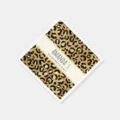 Wild & Exotic Leopard Print Pattern Bachelorette Servet (Hoek)