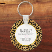 Wild & Exotic Leopard Print Pattern Bachelorette Sleutelhanger (Voorkant)